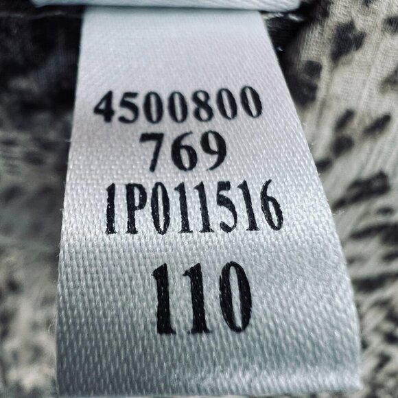 Chicos Womens Top 3 Extra Large Tan Brown Animal Print Button Front Shirt Sheer - Picture 8 of 11